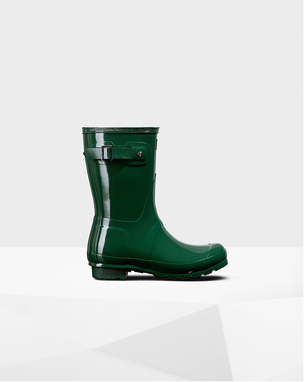 Korte Regenlaarzen Dames - Hunter Original Gloss - Groen - 58MDOYBXJ